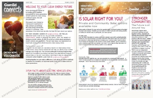 USA ComEd utility bill template in Word and PDF formats, 4 pages, 3-4 pages